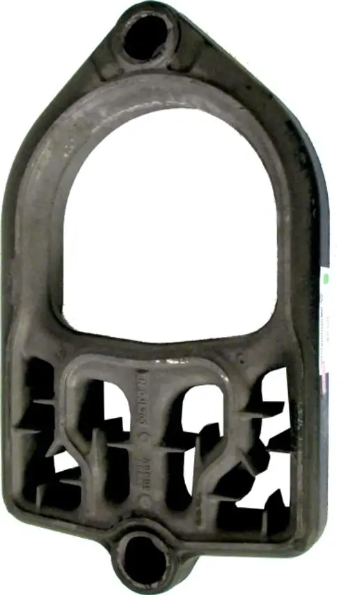 Gussglied in schwarzer Farbe für HK-2, gefertigt von der Marke Wolf, mit charakteristischer Form und zwei offenen Anschlüssen.
